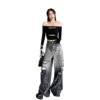Gradient Color Big Ripped jeans
