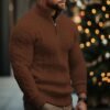 Men's Knitwear Half Zipper Coat