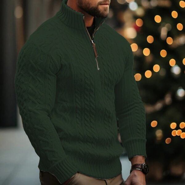 Men's Knitwear Half Zipper Coat