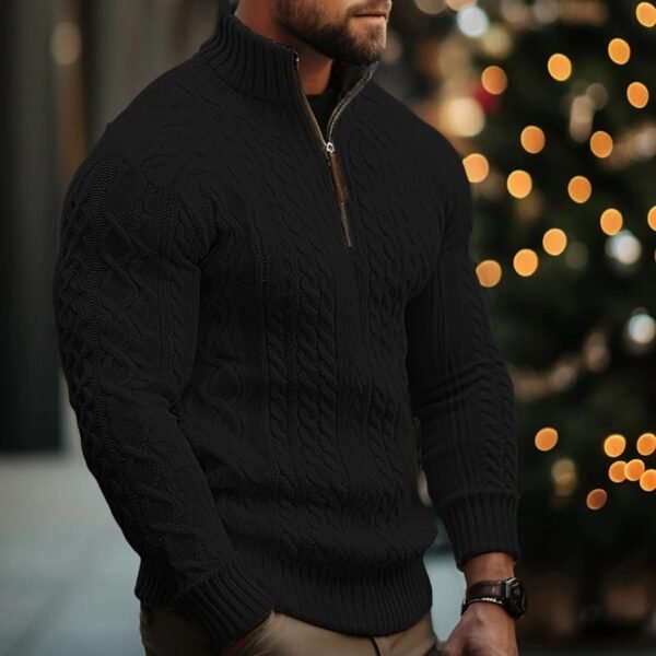 Men's Knitwear Half Zipper Coat