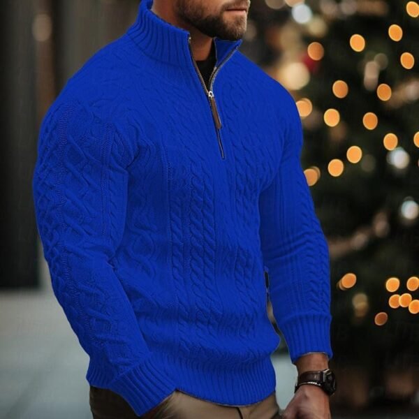 Men's Knitwear Half Zipper Coat
